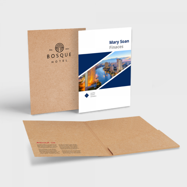 Carpeta con solapa encolada
