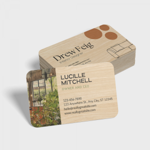 Tarjetas de visita de madera