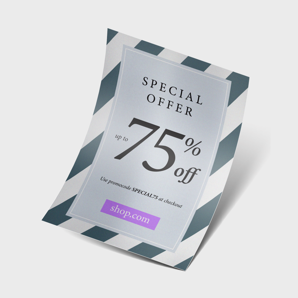 Flyers con papel especial