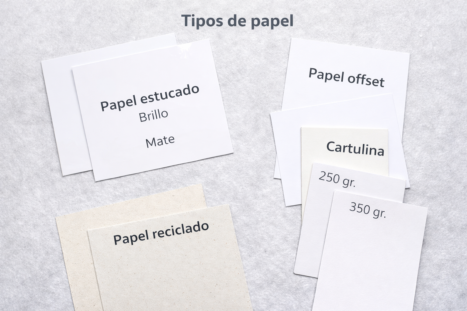 tipos de papel para impresión utilizados en imprenta